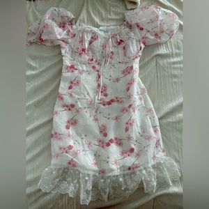 White and pink dress